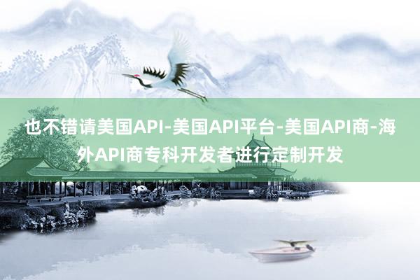 也不错请美国API-美国API平台-美国API商-海外API商专科开发者进行定制开发